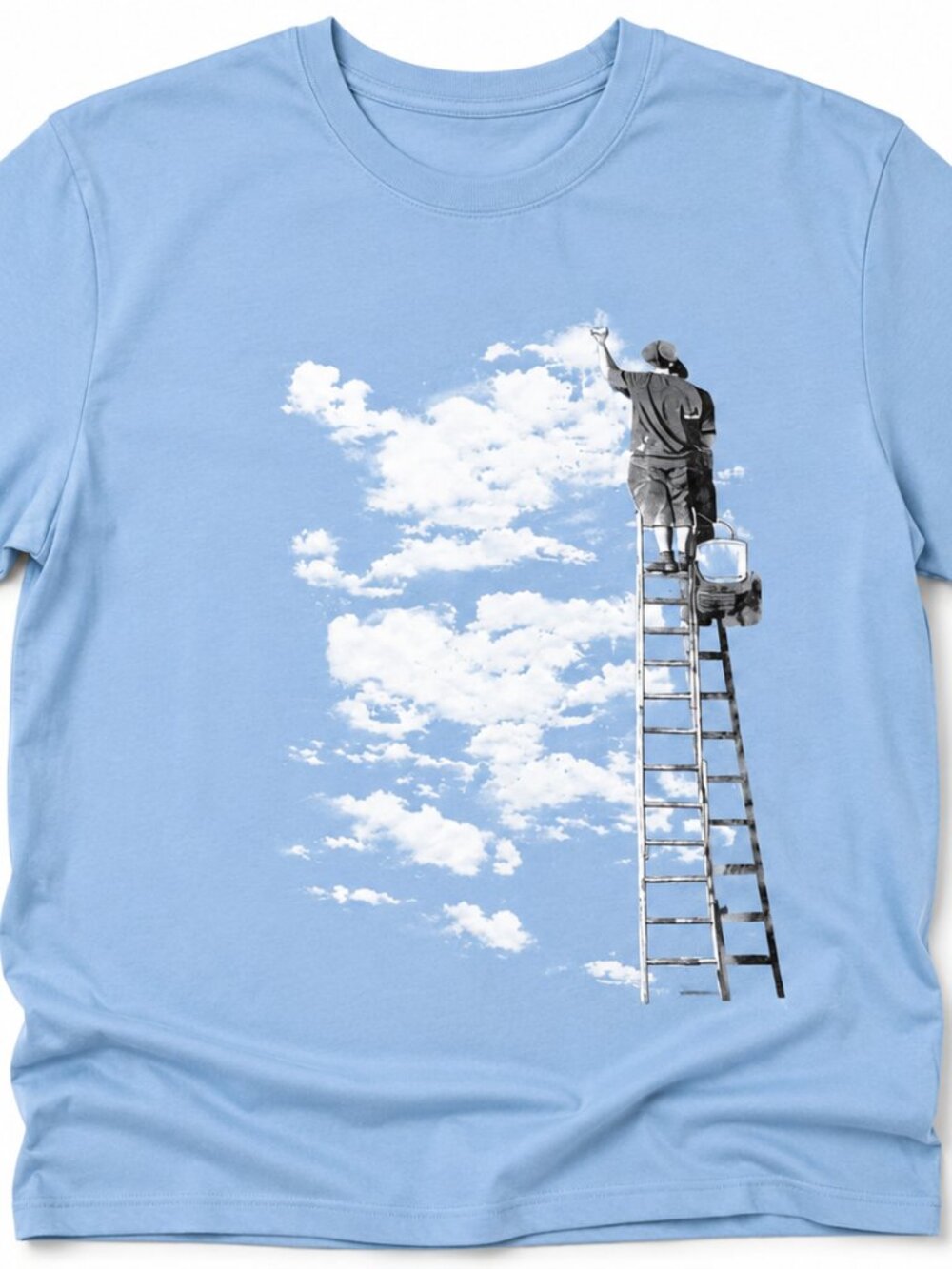 Bella Canvas Fire Truck Graphic Short Sleeve T-Shirt XL Blue Novelty